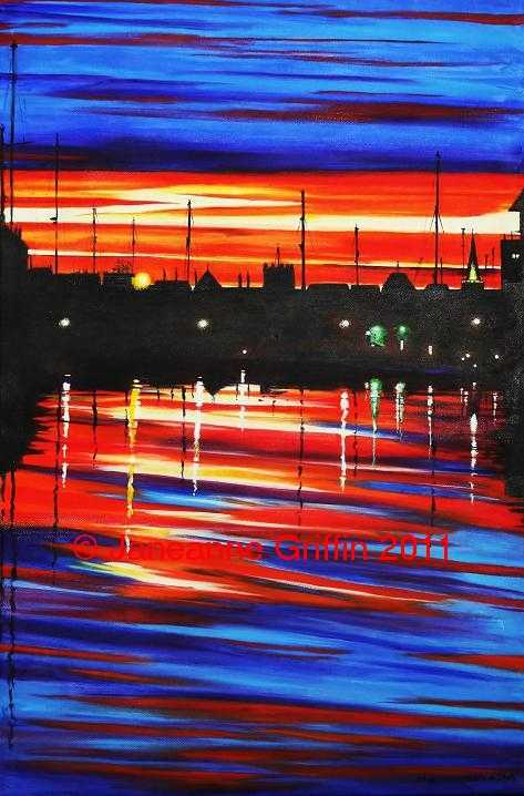 Sunset Over Ipswich Marina